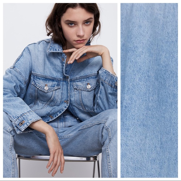 NWT. Zara Oversized Denim Jacket. Size S. - Picture 4 of 14